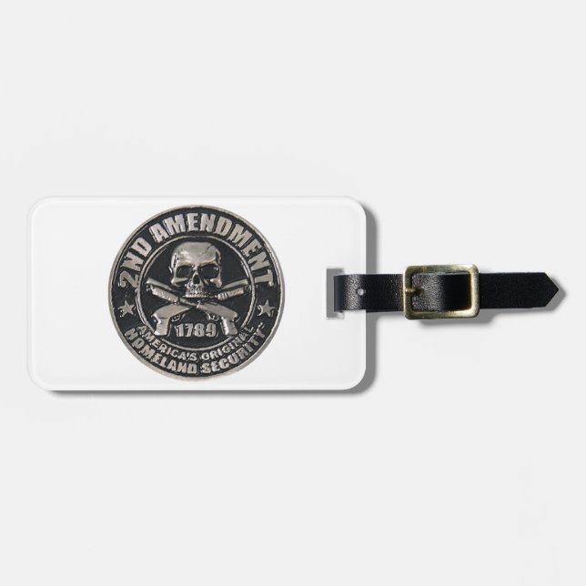 2nd Amendment Medal Luggage Tag (Front Horizontal)