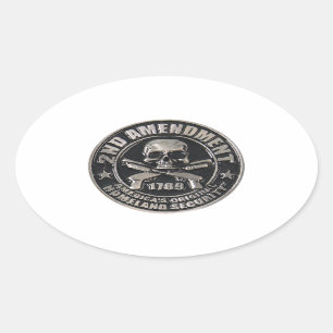 2nd Amendment Medal Oval Sticker