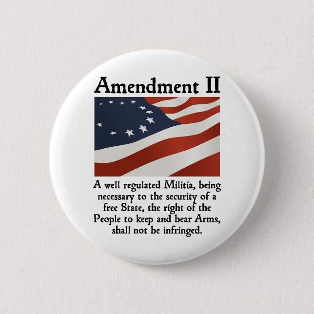 2nd Amendment Pinback Button (Front)