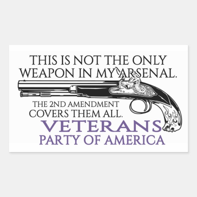 2nd Amendment Rectangle Sticker (Front)
