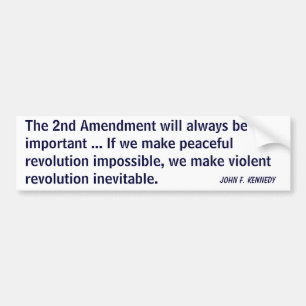 2nd Amendment Revolution (Kennedy) Bumper Sticker