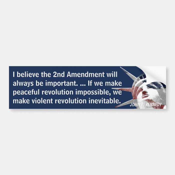 2nd Amendment Revolution (Kennedy) Bumper Sticker