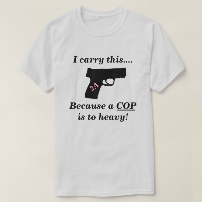 2nd Amendment Self Defense Pistol T-Shirt (Design Front)