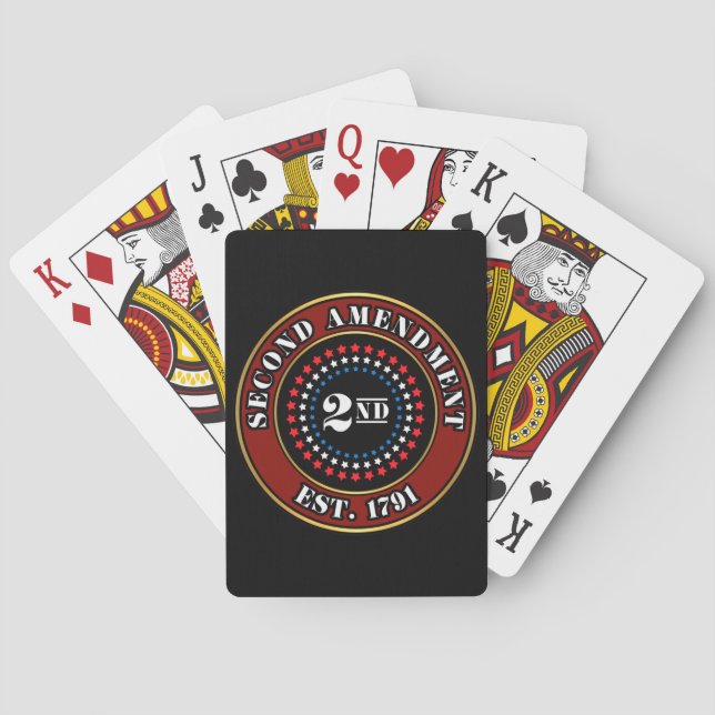 2nd Amendment Shield Poker Cards (Back)