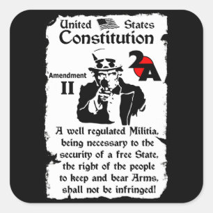 2nd Amendment Square Sticker