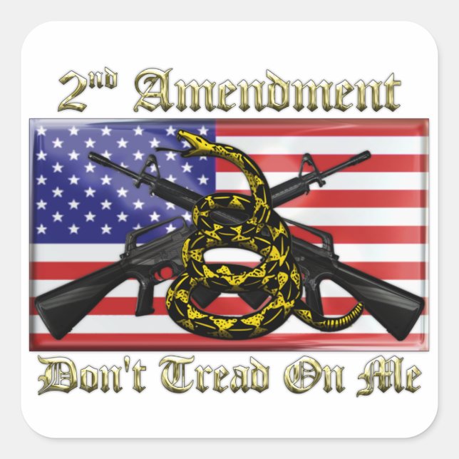 2nd Amendment Square Sticker (Front)