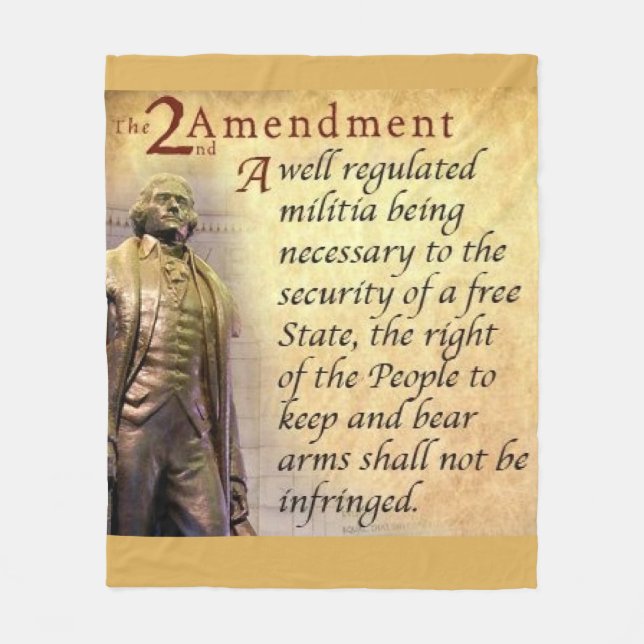 2nd AMENDMENT T-Shirt Fleece Blanket (Front)