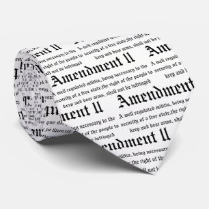2nd Amendment Text Necktie