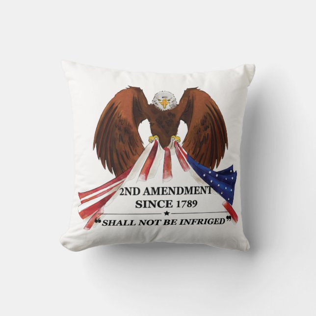 2nd Amendment  Throw Pillow (Front)