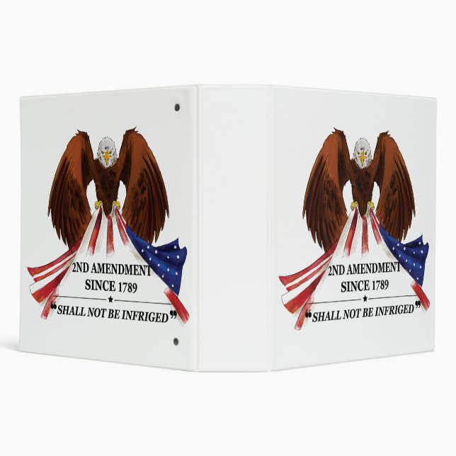2nd Amendment  Throw Pillow 3 Ring Binder (Background)