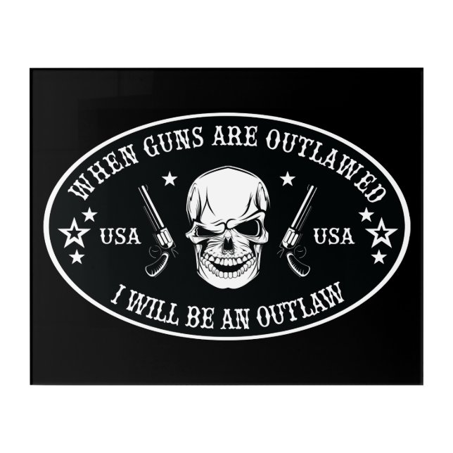 2nd Amendment  Throw Pillow Acrylic Print (Front)