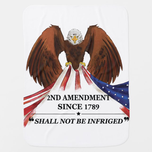 2nd Amendment  Throw Pillow Baby Blanket (Front)