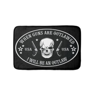 2nd Amendment  Throw Pillow Bath Mat