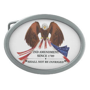 2nd Amendment Throw Pillow Belt Buckle