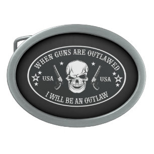 2nd Amendment Throw Pillow Belt Buckle