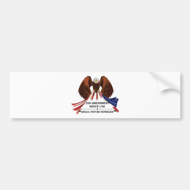 2nd Amendment  Throw Pillow Bumper Sticker (Front)