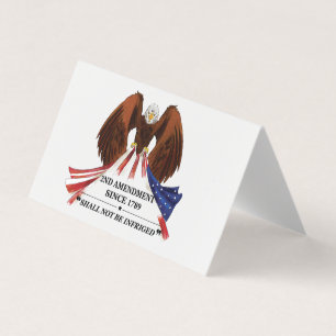 2nd Amendment  Throw Pillow Business Card