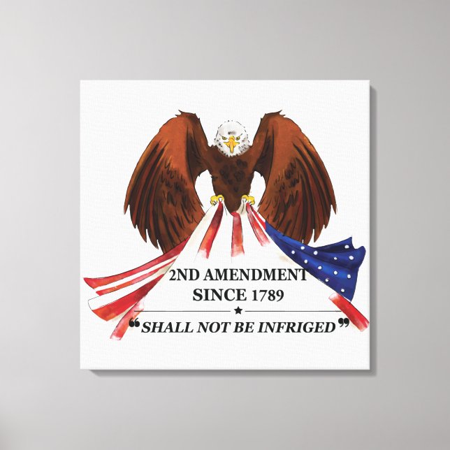 2nd Amendment  Throw Pillow Canvas Print (Front)