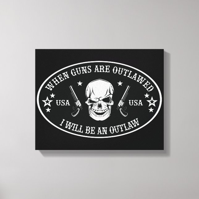 2nd Amendment  Throw Pillow Canvas Print (Front)