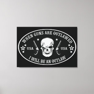 2nd Amendment  Throw Pillow Canvas Print