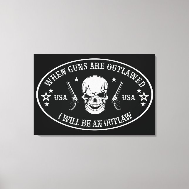 2nd Amendment  Throw Pillow Canvas Print (Front)