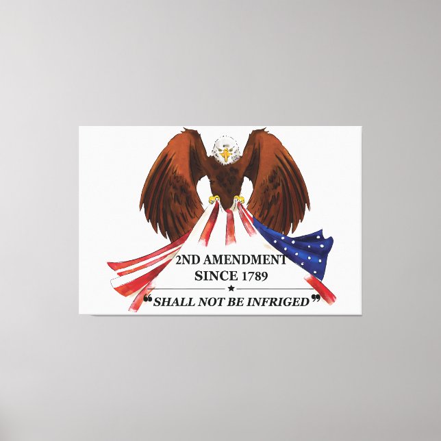 2nd Amendment  Throw Pillow Canvas Print (Front)