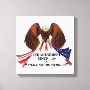 2nd Amendment Throw Pillow Canvas Print