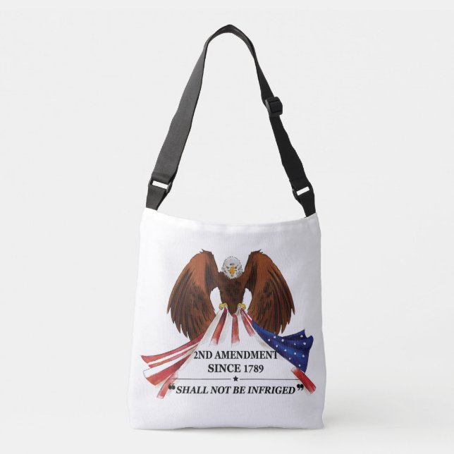 2nd Amendment  Throw Pillow Crossbody Bag (Front)