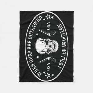 2nd Amendment Throw Pillow Fleece Blanket
