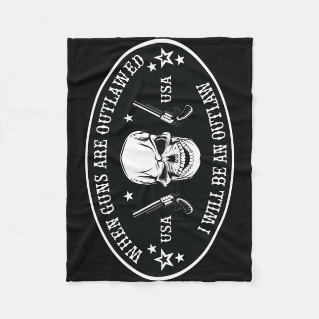 2nd Amendment  Throw Pillow Fleece Blanket (Front)