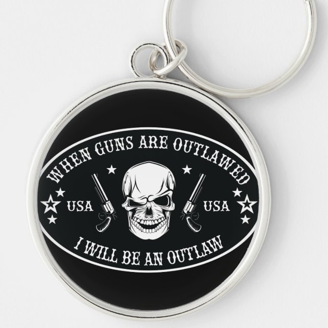 2nd Amendment  Throw Pillow Keychain (Front)