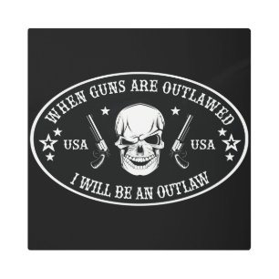 2nd Amendment Throw Pillow Metal Print