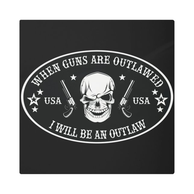 2nd Amendment  Throw Pillow Metal Print (Front)