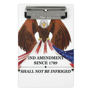 2nd Amendment  Throw Pillow Mini Clipboard