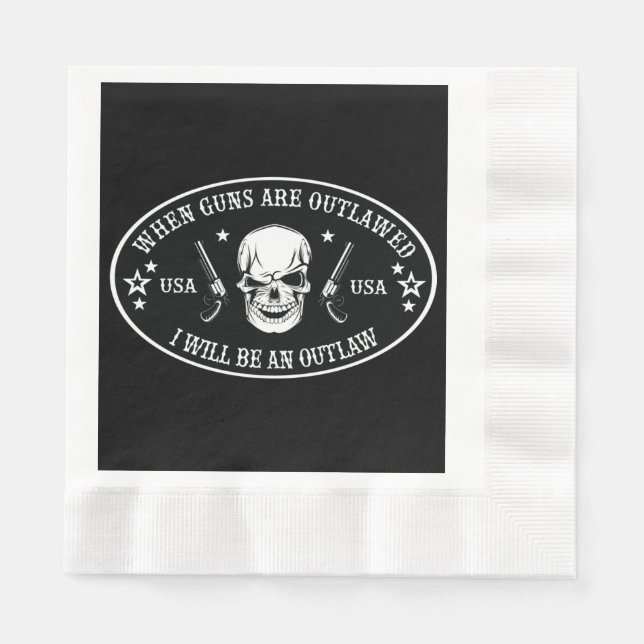 2nd Amendment  Throw Pillow Napkins (Front)