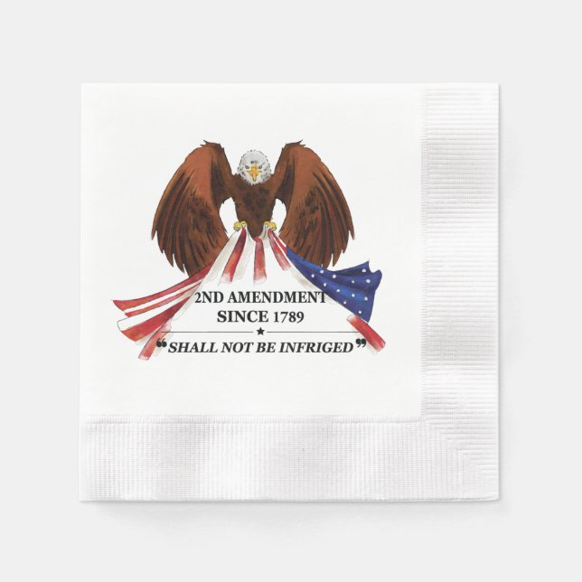 2nd Amendment  Throw Pillow Napkins (Front)