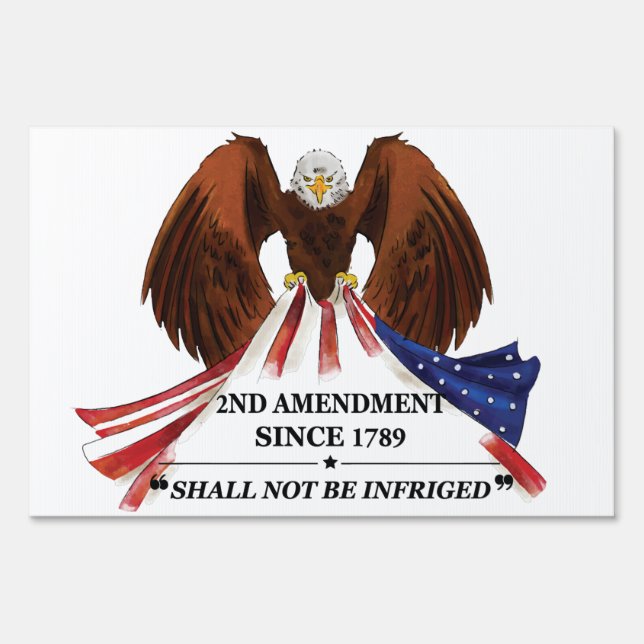 2nd Amendment  Throw Pillow Sign (Front)