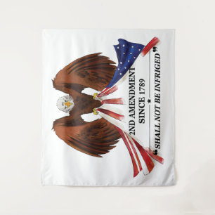 2nd Amendment  Throw Pillow Tapestry