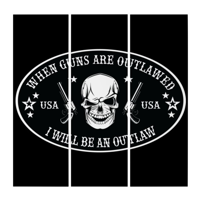 2nd Amendment  Throw Pillow Triptych (Front)