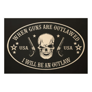 2nd Amendment  Throw Pillow Wood Wall Art