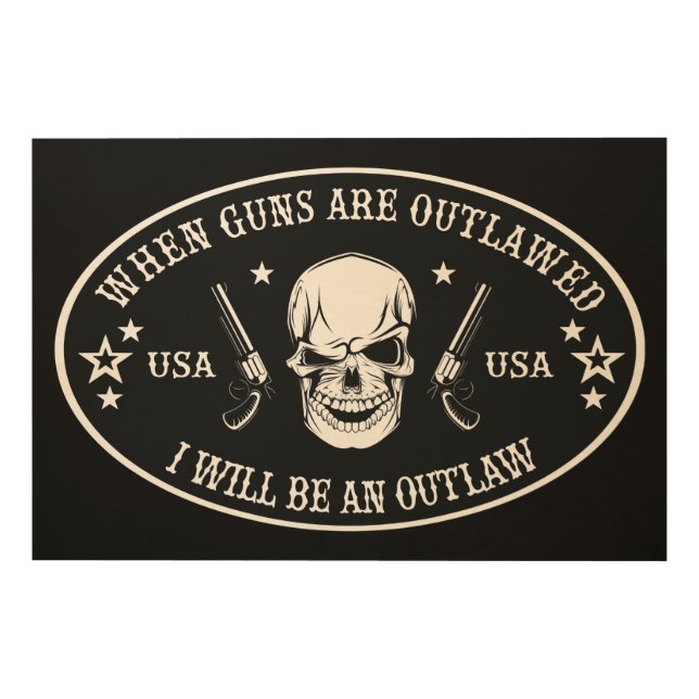 2nd Amendment  Throw Pillow Wood Wall Art (Front)