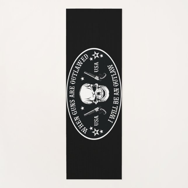 2nd Amendment  Throw Pillow Yoga Mat (Front)