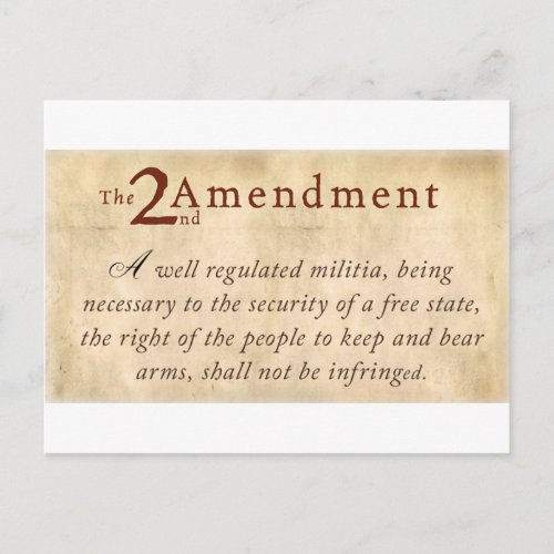 2nd Amendment Vintage Postcard