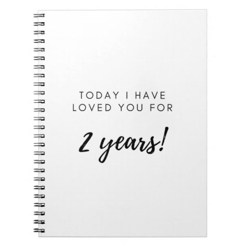 2nd Anniversary Gift for Boyfriend Girlfriend Notebook