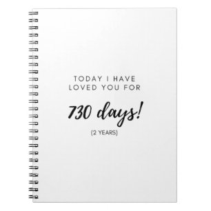 2nd Anniversary Gift for Boyfriend Girlfriend Notebook