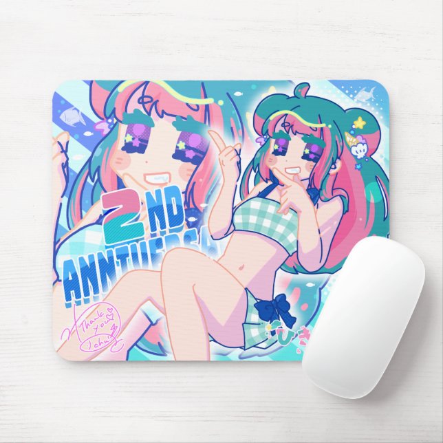 2nd Anniversary Hikiringo — Summer Neto chan Mouse Pad (With Mouse)