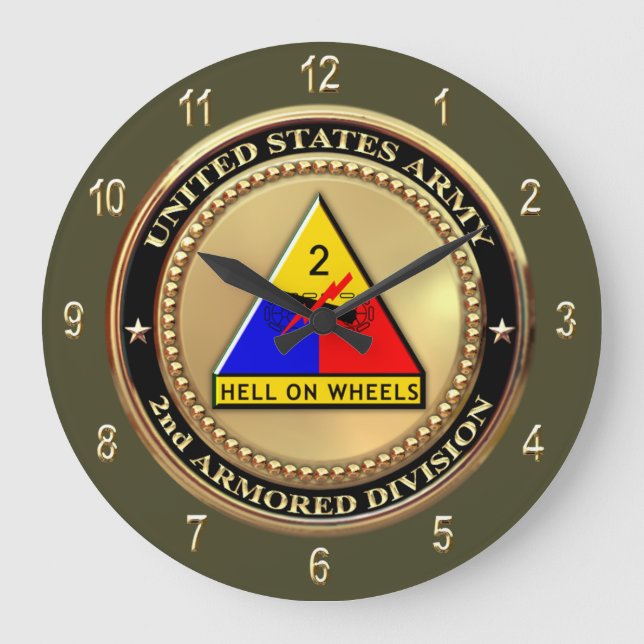 2nd Armor Division Large Clock (Front)