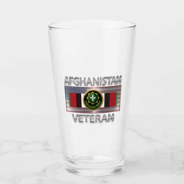 2nd Armored Cavalry Afghanistan Veteran Glass (Front)
