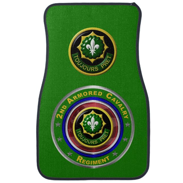 2nd Armored Cavalry “Always Ready”  Car Floor Mat (Front)