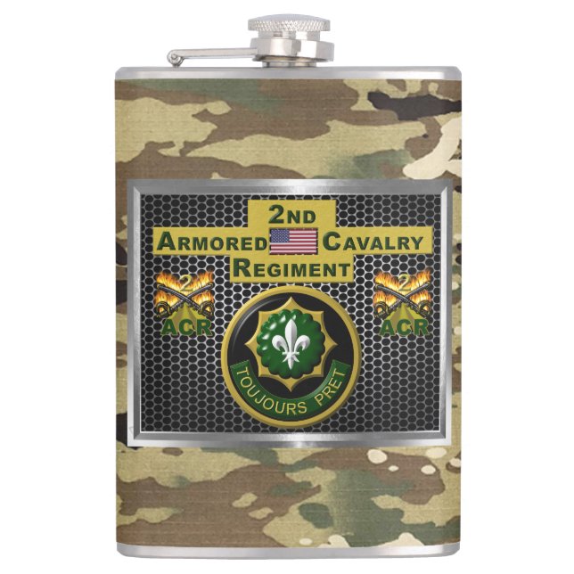 2nd Armored Cavalry Regiment “Always Ready” Flask (Front)